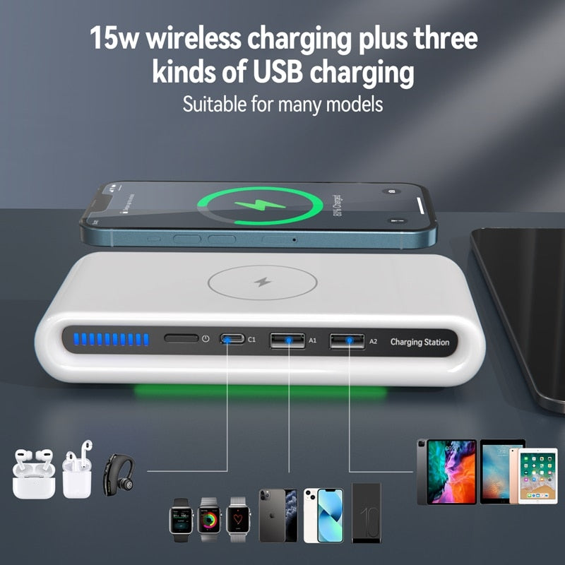 Compact Multi Device Charging Dock