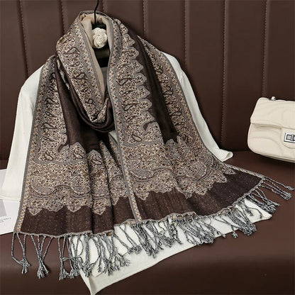 Soft Cashmere Women's Scarf Luxury Warm Print