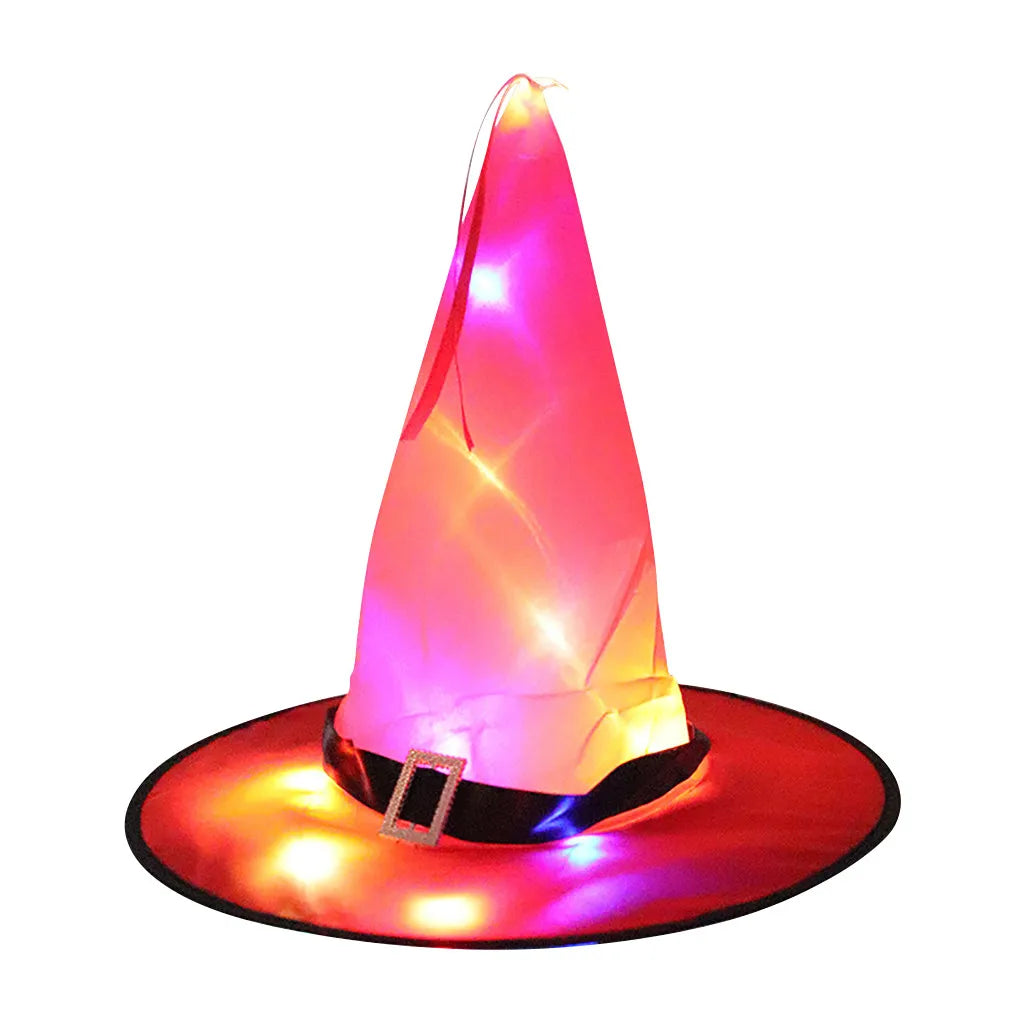 Spooky Glow Witch Hat for Kids and Adults Halloween Costume