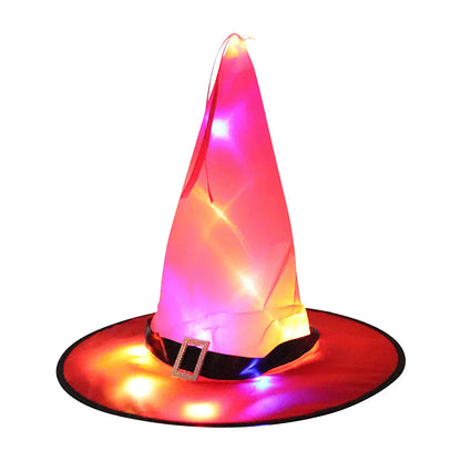 Spooky Glow Witch Hat for Kids and Adults Halloween Costume