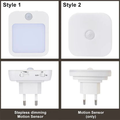 Compact Motion Sensor Night Lamp with Warm White Light