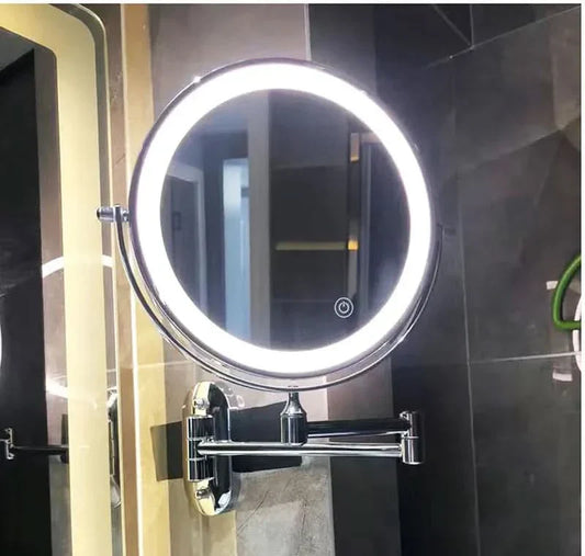 Compact LED Portable Makeup Mirror - 3 Color Lights - Befez