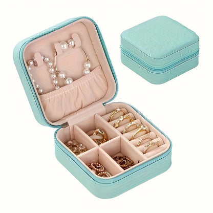 Portable Jewelry Travel Box PU Leather Case