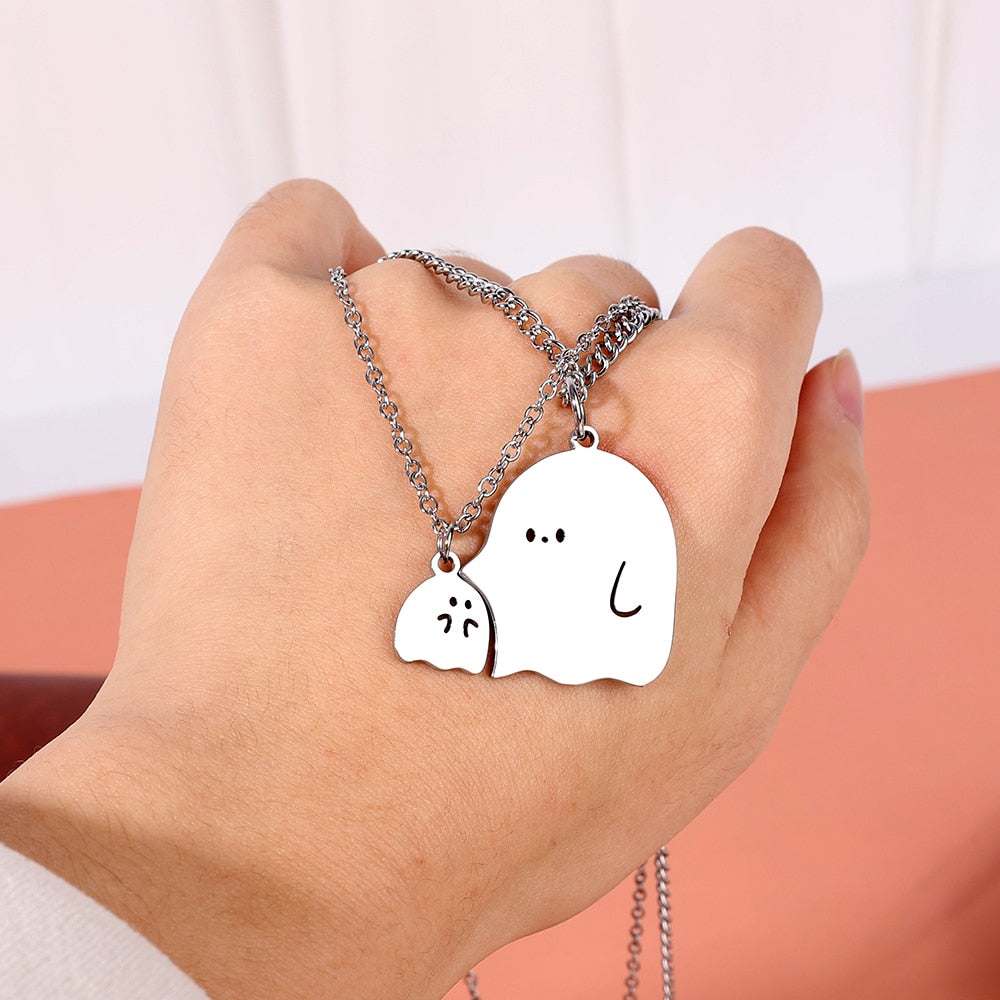 Adorable Ghost Lover Pendant Necklace
