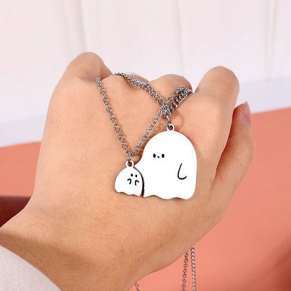 Adorable Ghost Lover Pendant Necklace