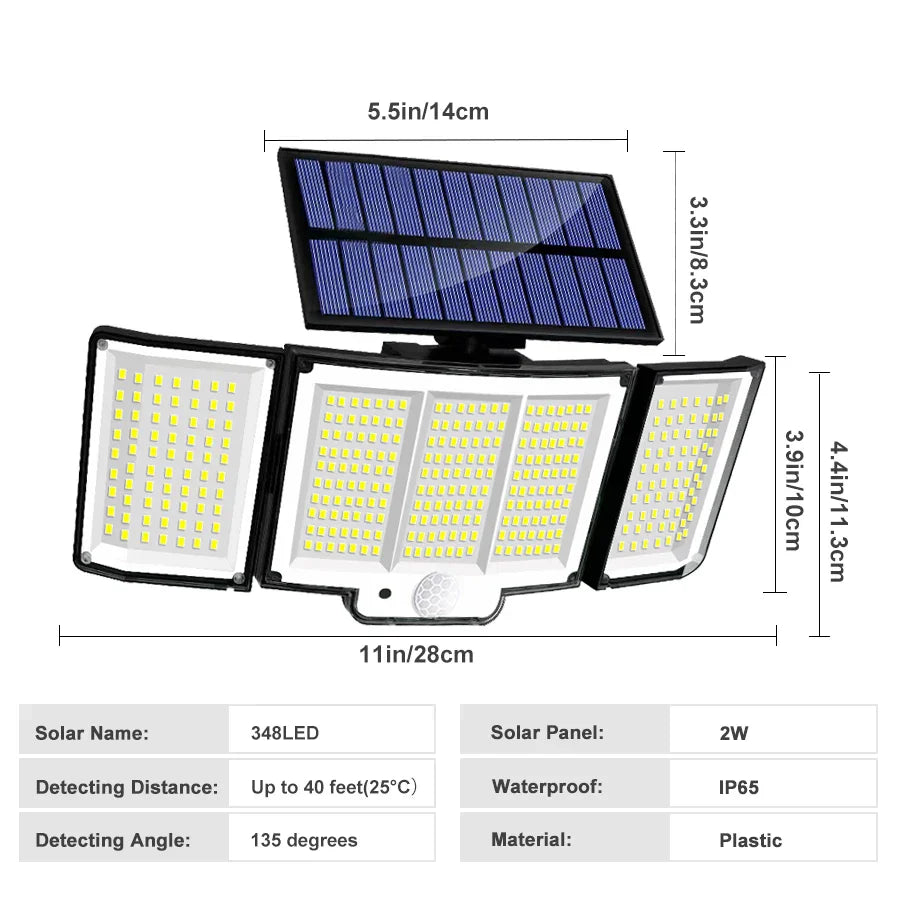 Outdoor Solar Motion Sensor Wall Lamp