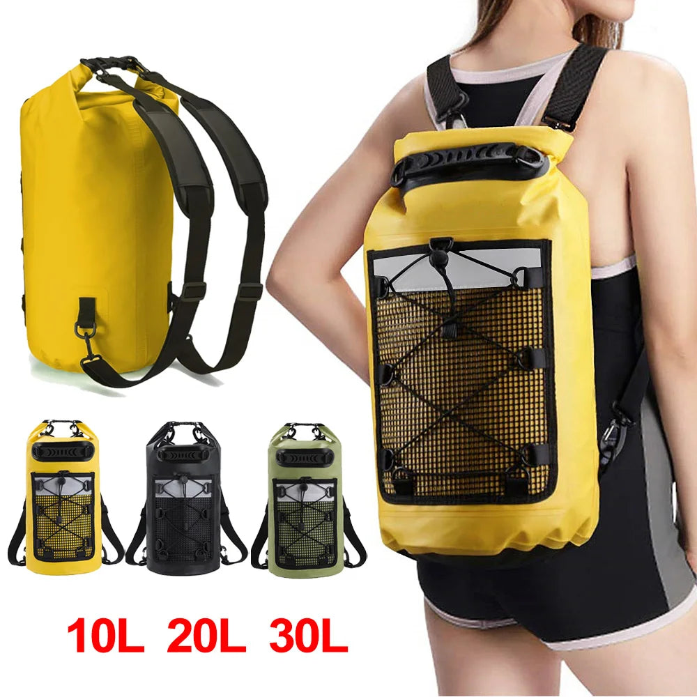 Waterproof Dry Sack Bag 10/20/30L Roll Top Backpack