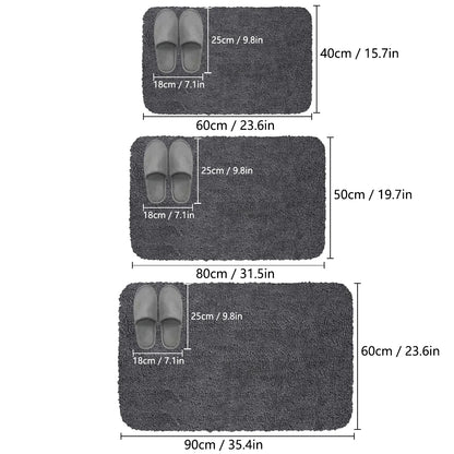 Plush Bathroom Mat | Absorbent Anti Slip Floor Mat