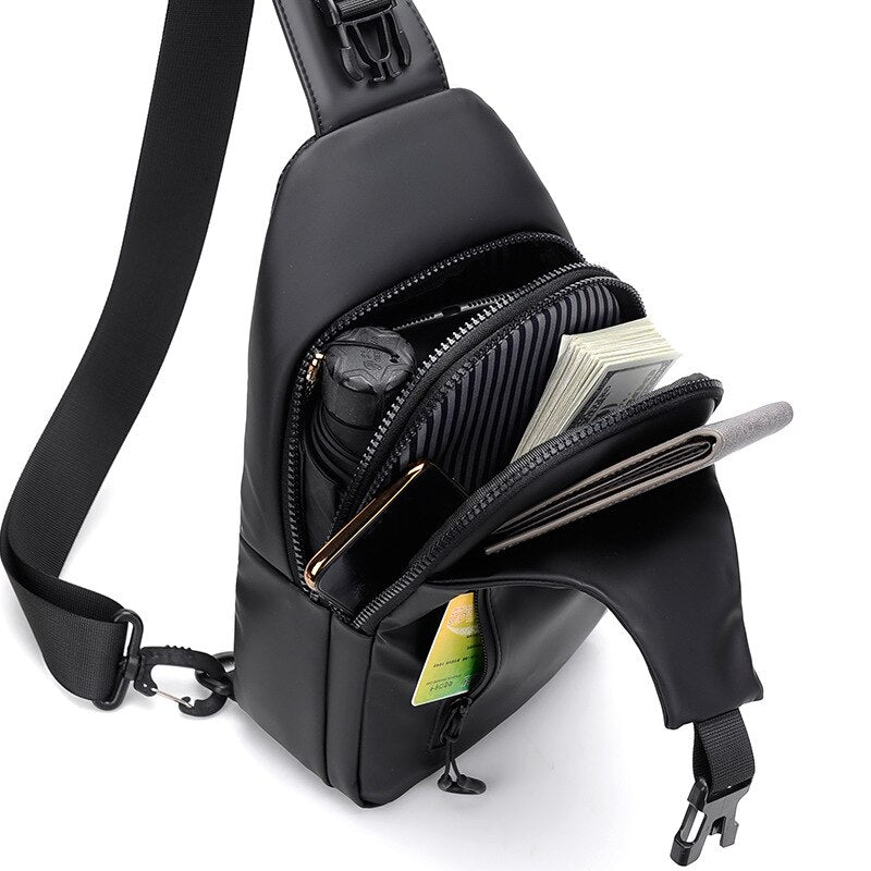 Waterproof Travel Crossbody Phone Bag with USB Charger
