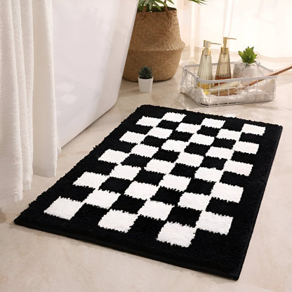 Soft Checker Bathroom Floor Mat