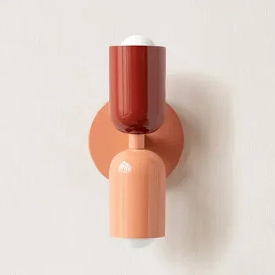 Simple LED Wall Light Cream Double Header Lamp