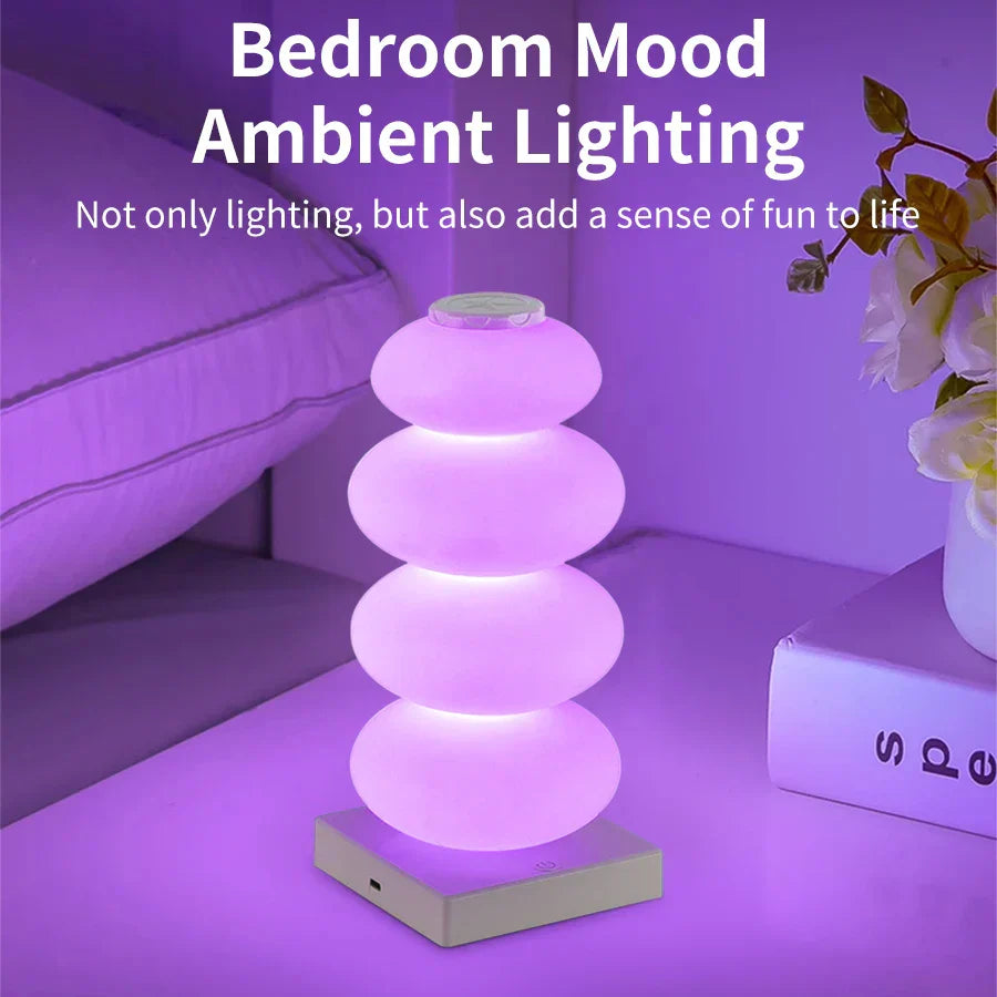 Colorful LED Desk Lamp with Dimmer and USB Port