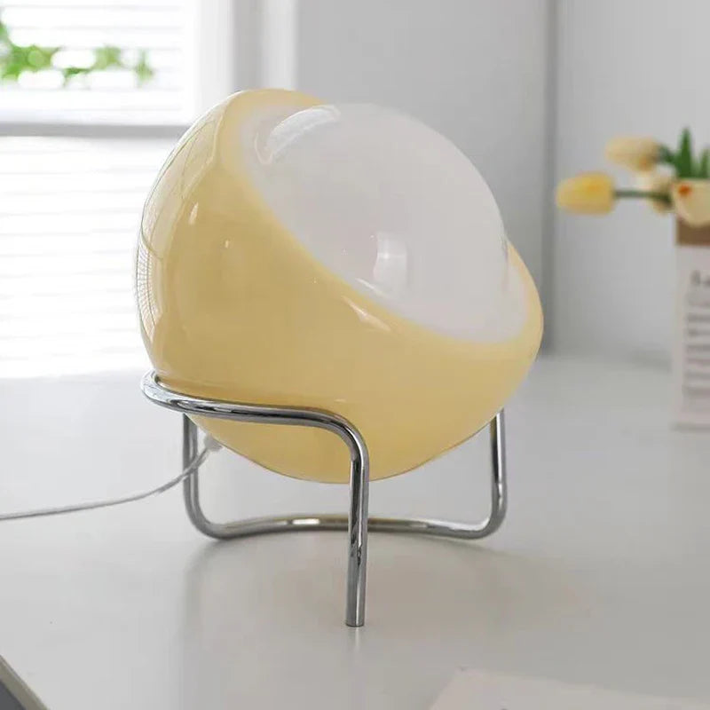 Classic Glass Desk Lamp with LED Light