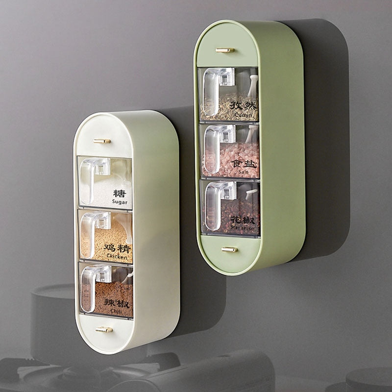 Space-Saving Wall-Mounted Spice Rack Organizer