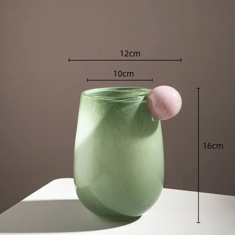 Round Clear Decorative Vase