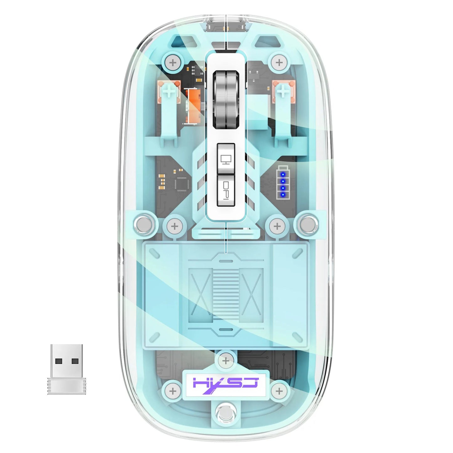 Clear Wireless Computer Mouse