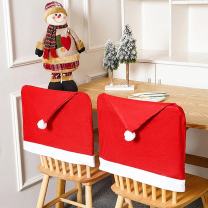 Holiday Chair Covers - Red Velvet Seats