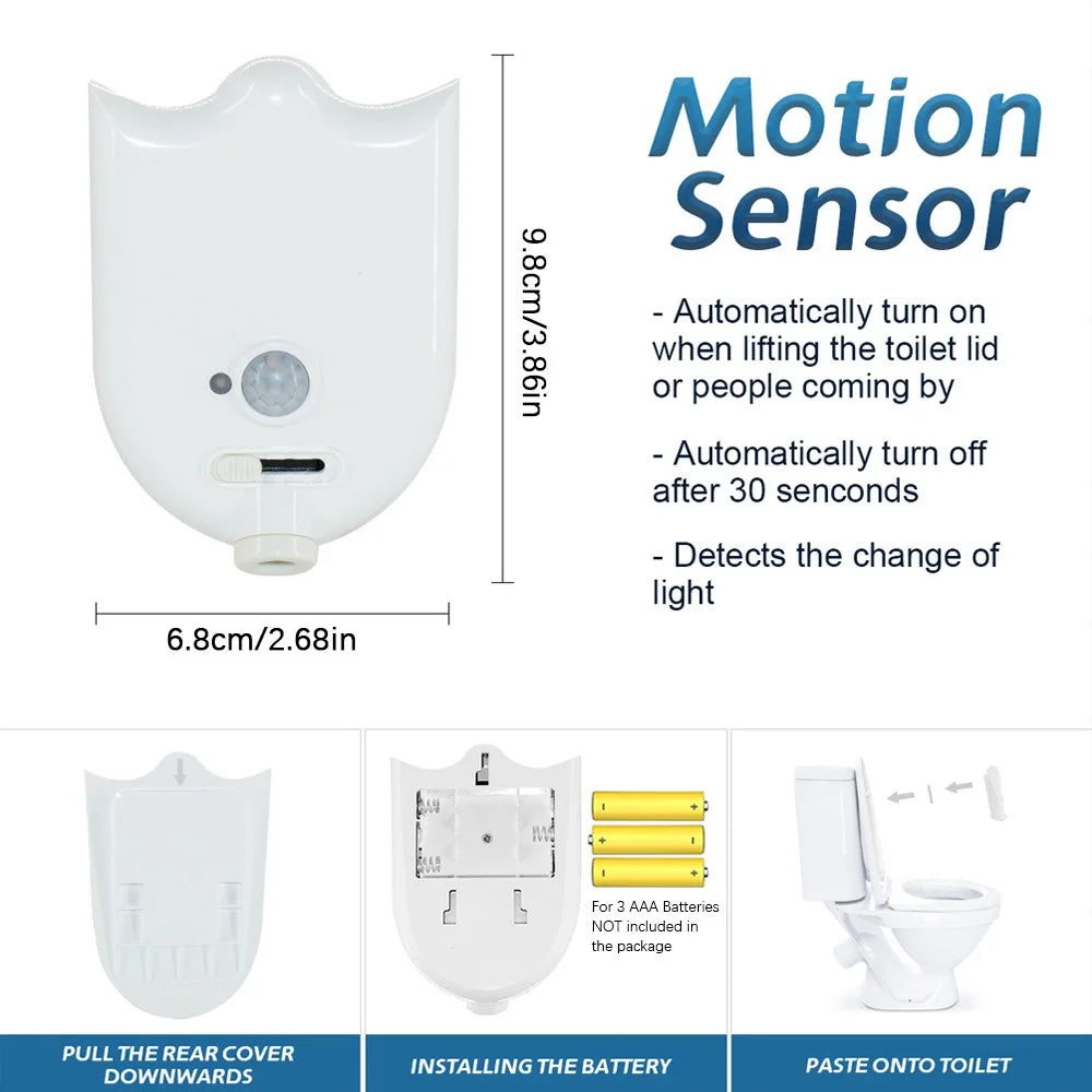 Motion Activated LED Toilet Night Light