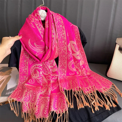 Soft Cashmere Women's Scarf Luxury Warm Print