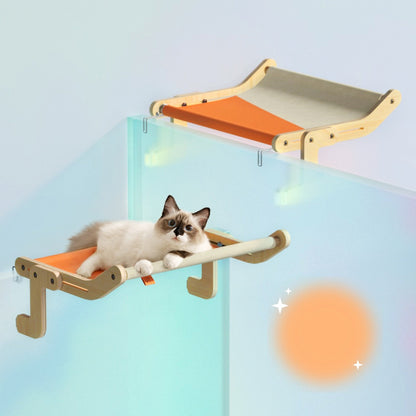 Cozy Pet Wooden Window Perch Bed