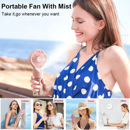 Compact Personal Misting Fan with Humidifier