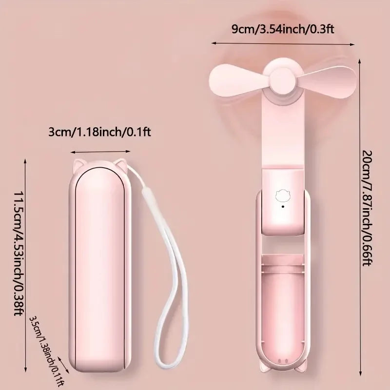 Portable USB Rechargeable Mini Hand Fan
