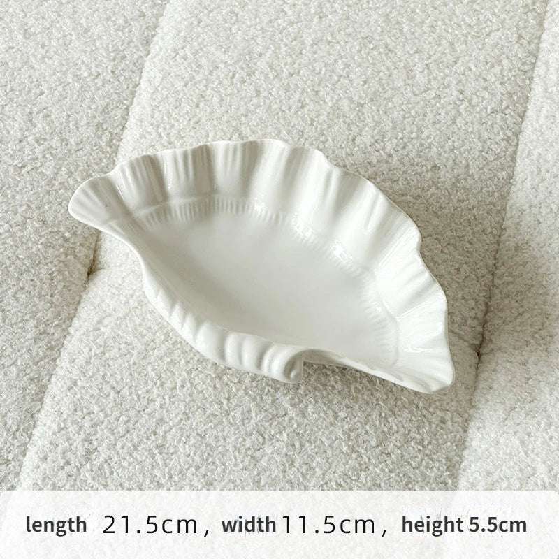 White Porcelain Seashell Dish - Befez