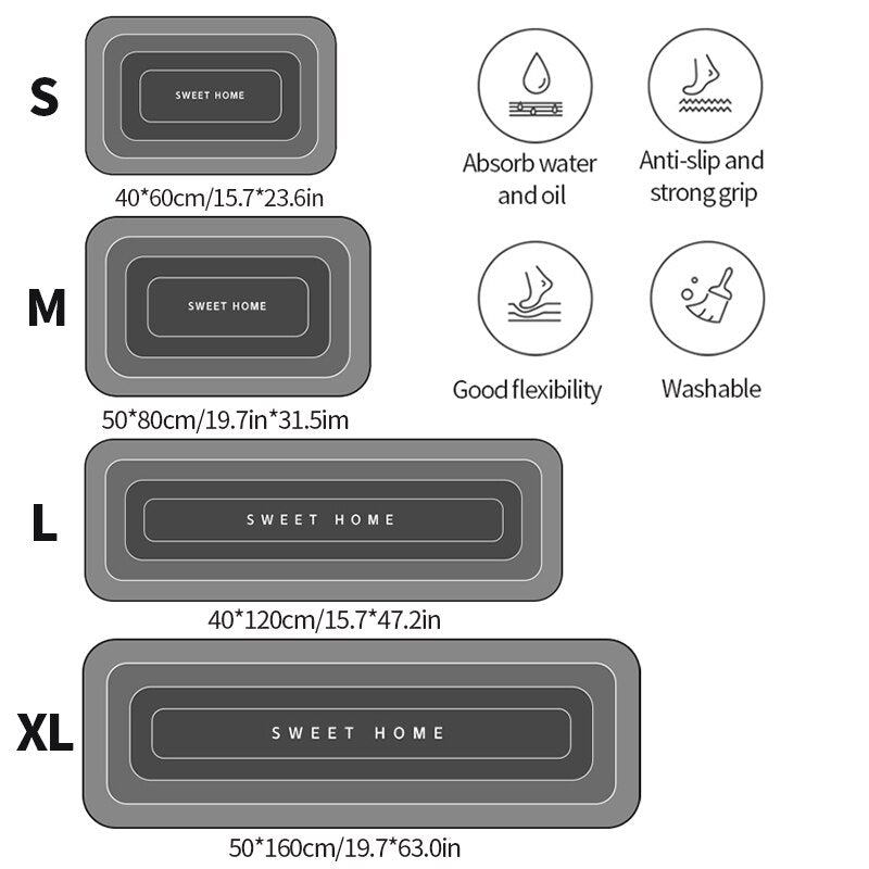 Befez | Soft Non-slip Water Resistant Floor Mats