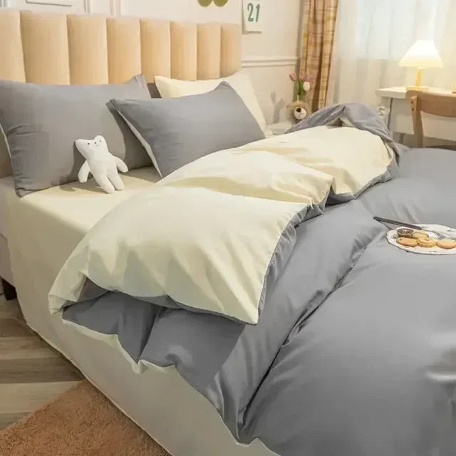 Soft Reversible Duvet Cover Set for Bed