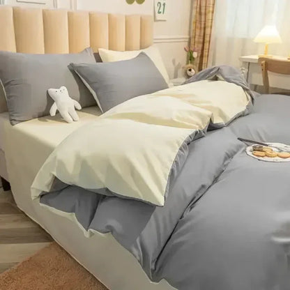 Soft Reversible Duvet Cover Set for Bed