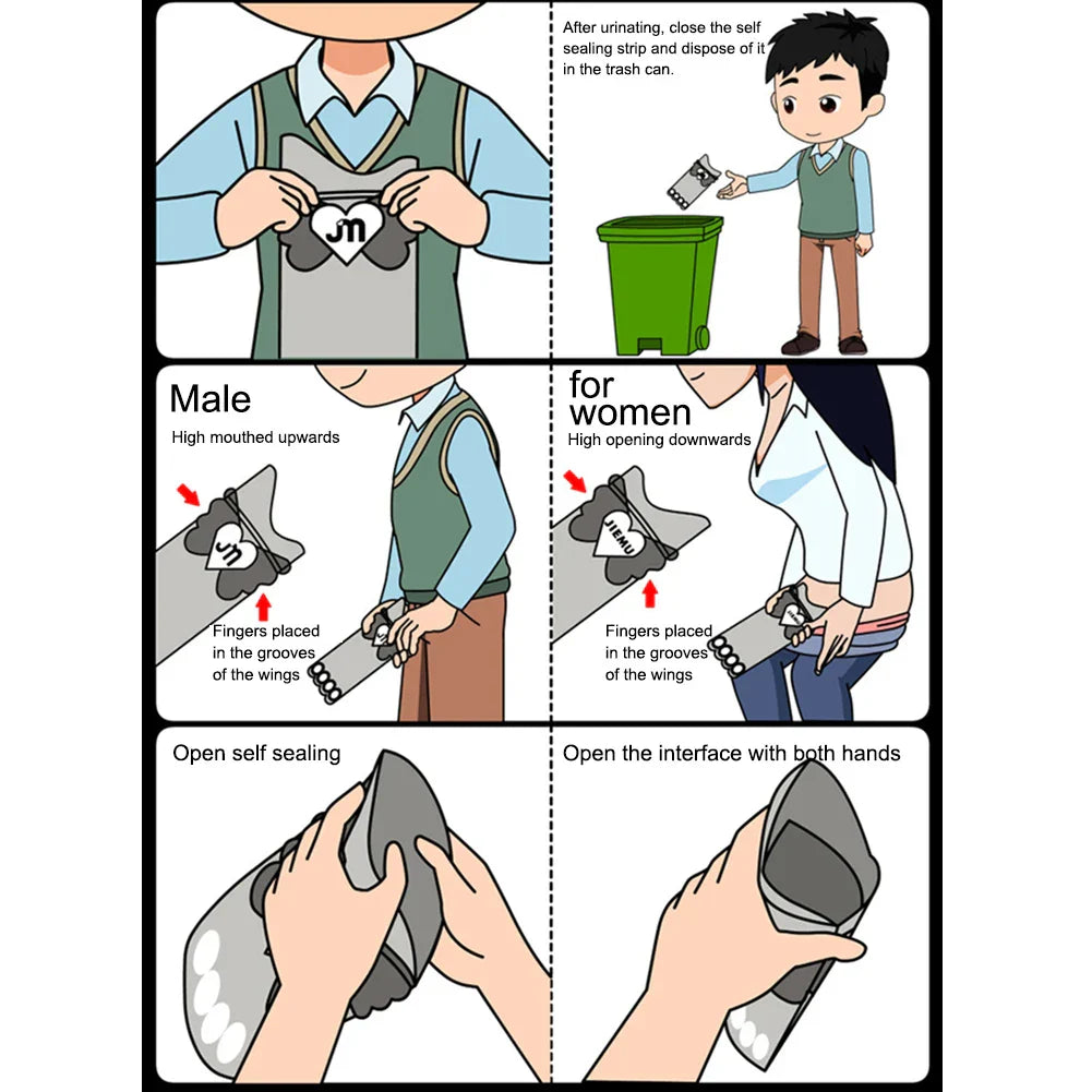 Emergency Portable Toilet Bags - Disposable Sanitary Kits