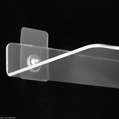 Clear Glass Wall Mount Shelf for Home Decor