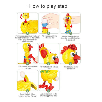Fun Plush Chicken Pet Toy