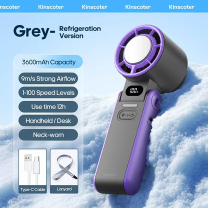 Portable Rechargeable Fan with 100 Speed Settings