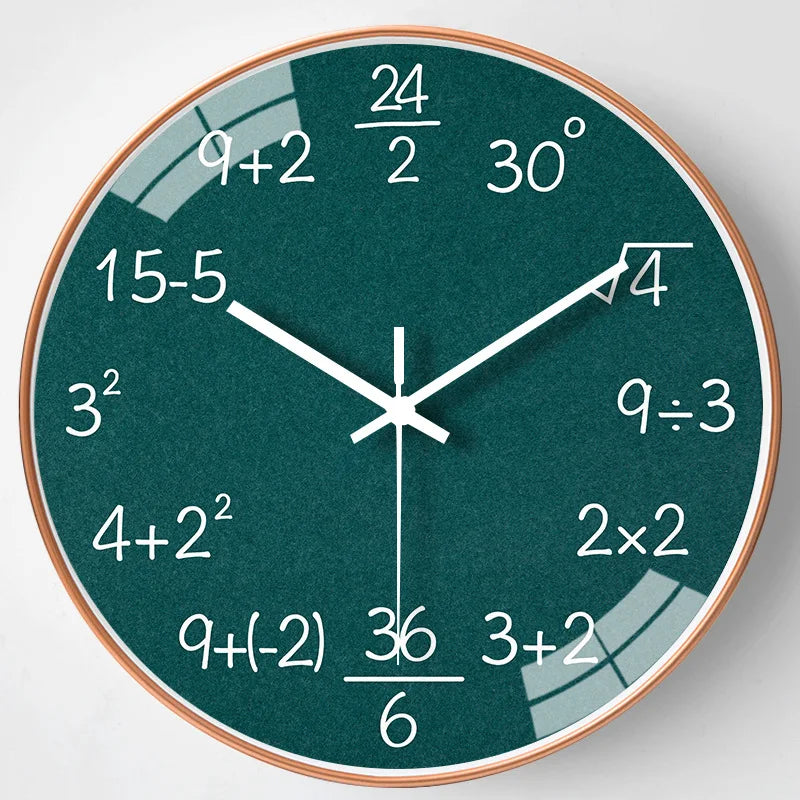 Educational Math Wall Clock Decoration