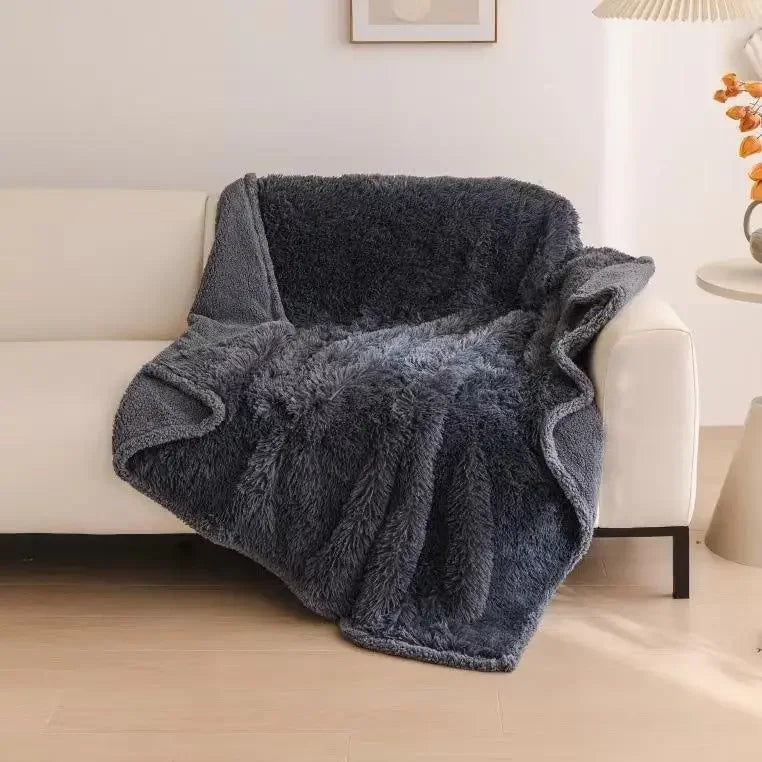 Soft Plush Throw Blanket for Bed & Sofa
