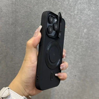 Slim Magnetic iPhone Lens Case with Soft Wrist Strap