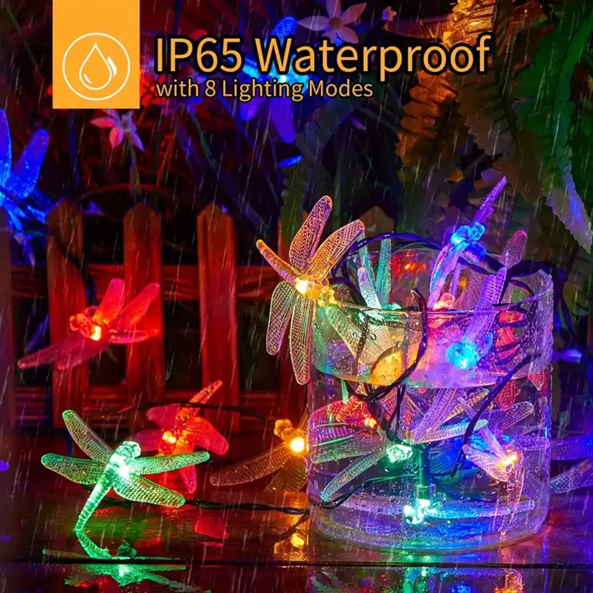 Colorful Outdoor Solar Fairy Lights 20 LEDs Waterproof