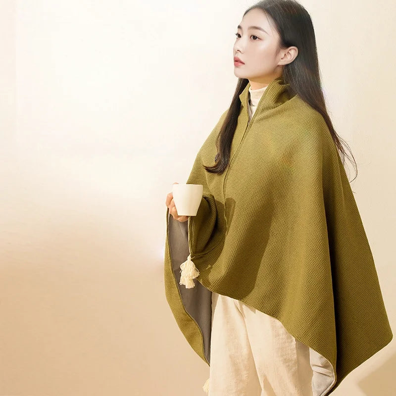 Soft Wearable Electric Heating Blanket with 3 Heat Settings