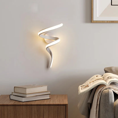 Simple LED Wall Light | Energy Saving Spiral Sconce