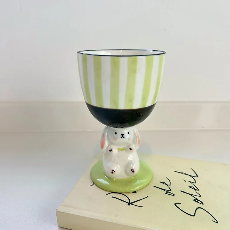 Cute Rabbit Wine Glass