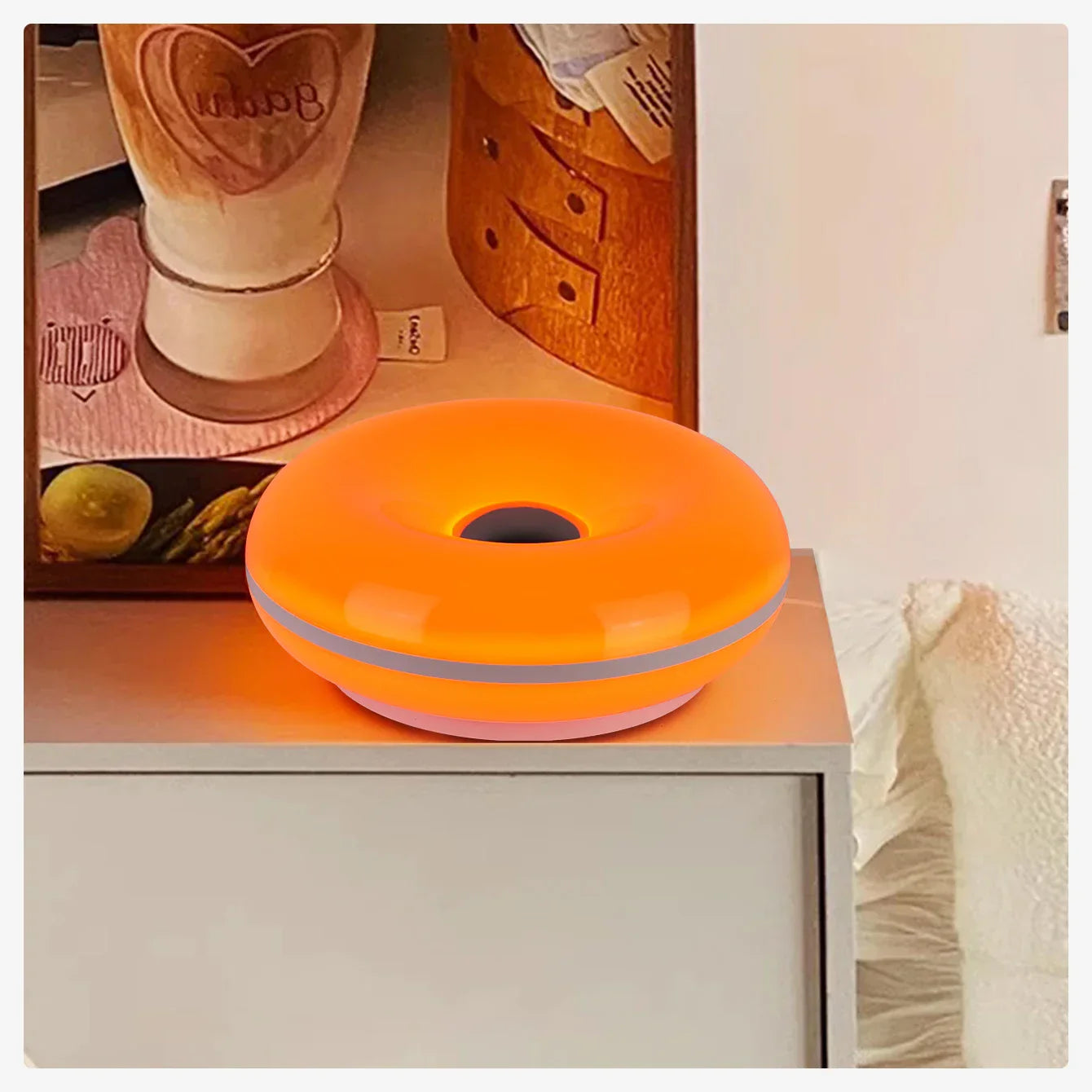 Colorful RGB LED Desk Lamp with Dimmer and Remote