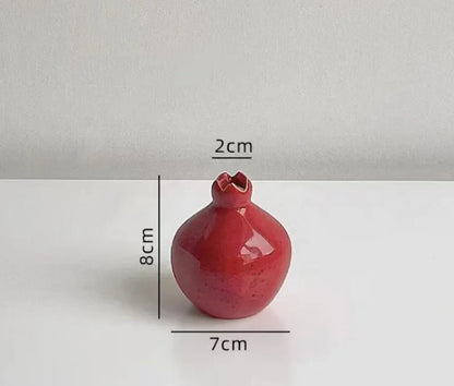 Decorative Red Fruit Ceramic Vase