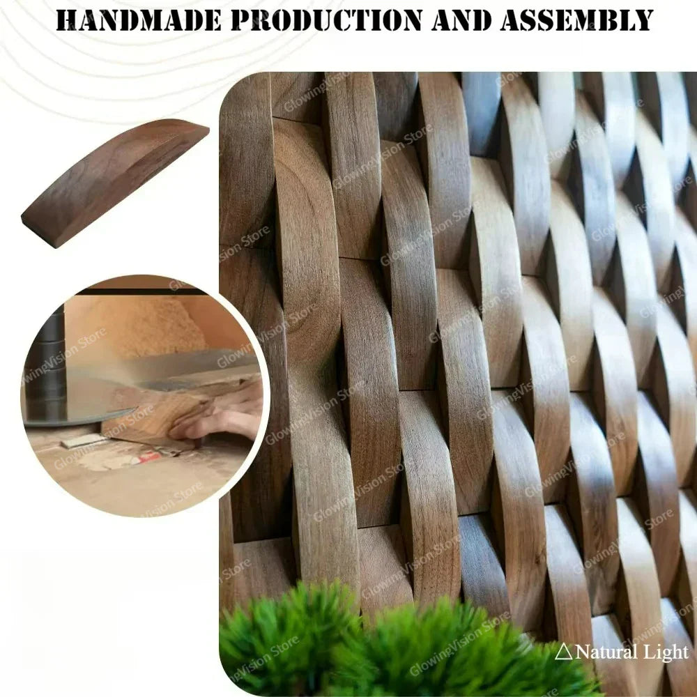 3D Textured Wooden Acoustic Wall Art Panel