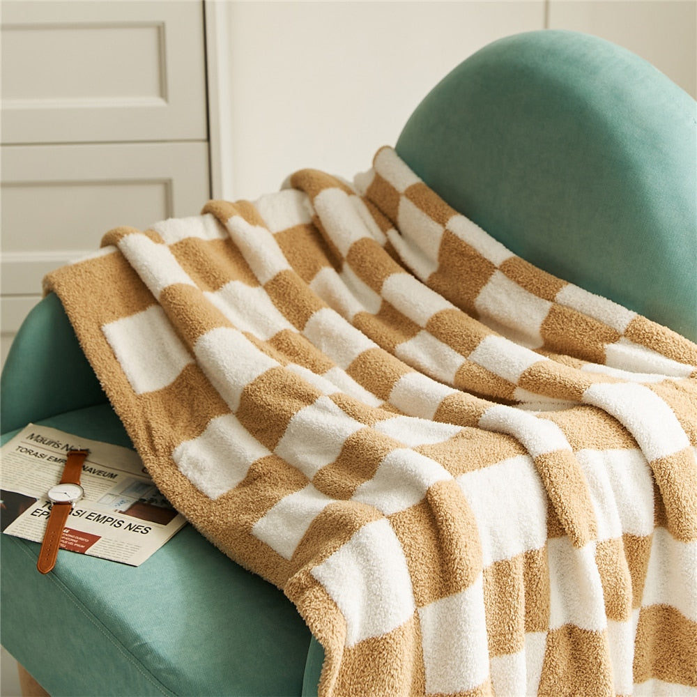 Vibrant Plaid Throw Blanket