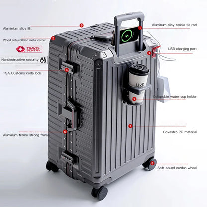 Durable Large Handle Hardside Luggage Case