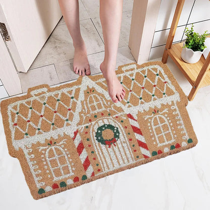 Cozy Christmas Welcome Mat Soft Non Slip Door Rug
