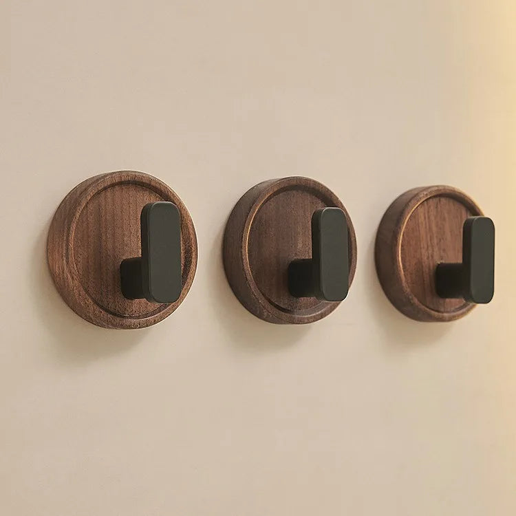 Stylish Wooden Wall Hooks for Keys and Towels