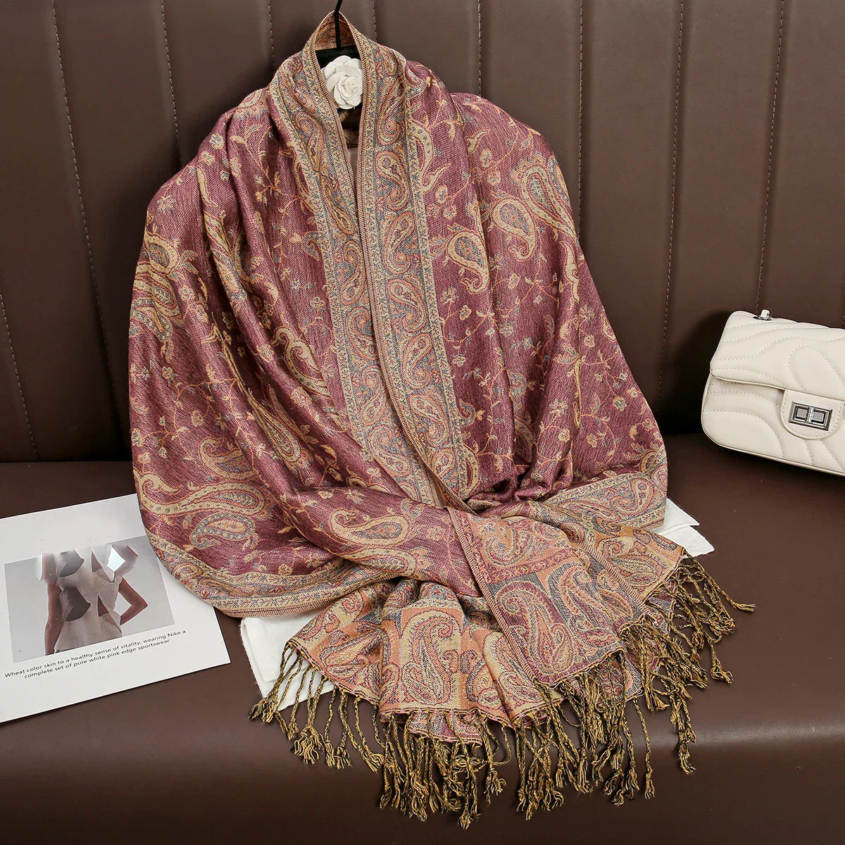 Soft Cashmere Women's Scarf Luxury Warm Print