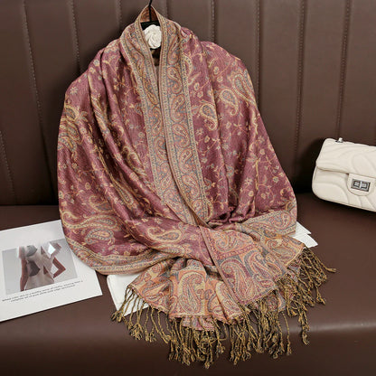 Soft Cashmere Women's Scarf Luxury Warm Print